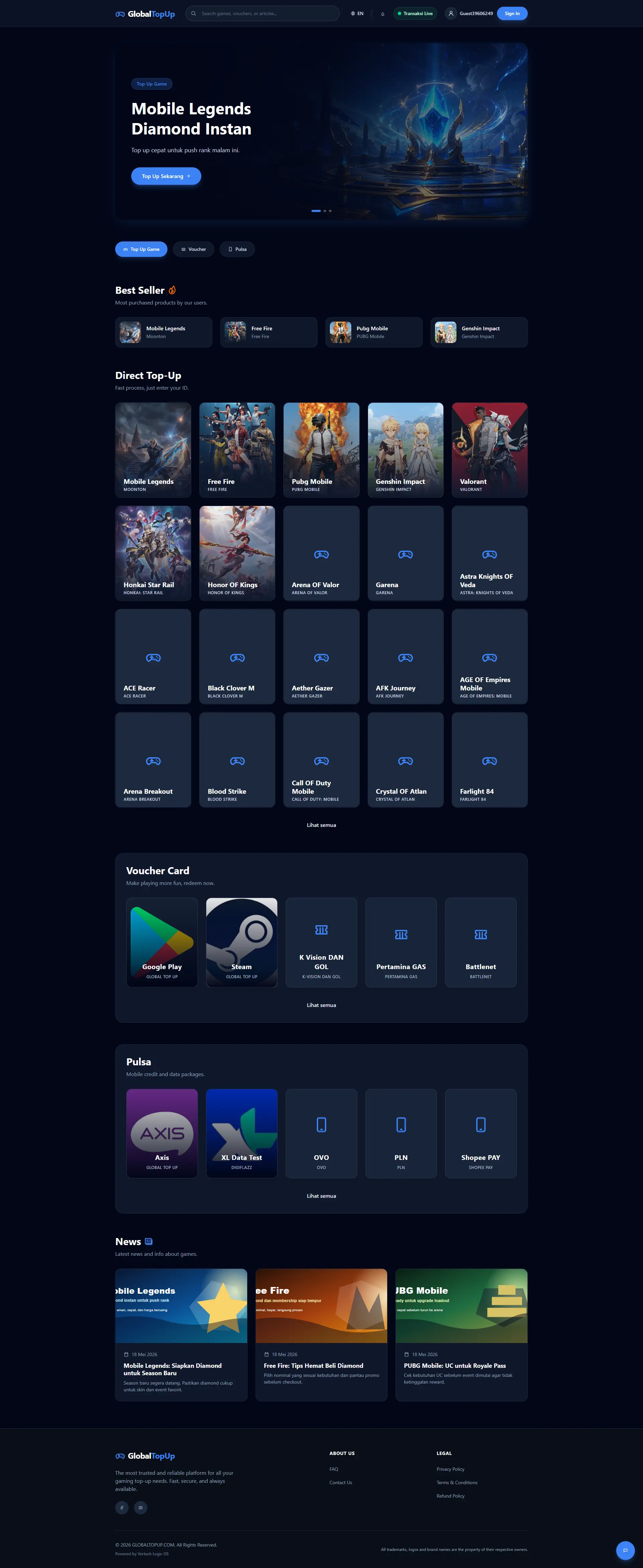Website Game Top Up